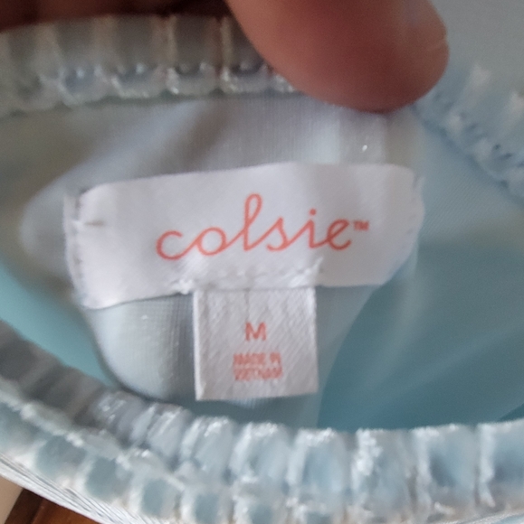 COLSIE from Target..2 piece set Pajama Top with Jacket. Size M. Lt. Blue. NWT* - Picture 4 of 7